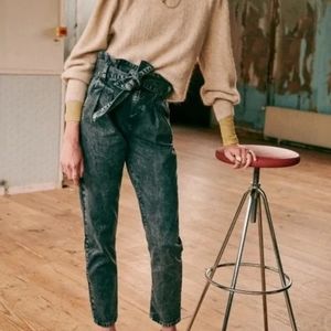 Sezane Washed Black Austin Trouser Size 36